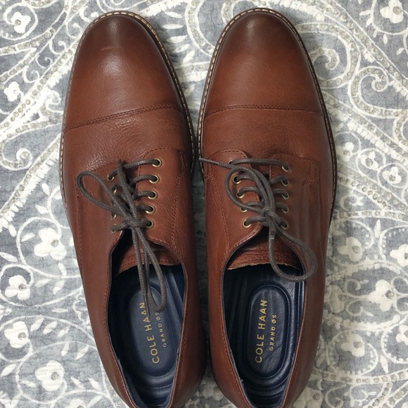 Men’s NWOT Cole Haan Brown Dress Shoes With Lace - Picture 5 of 8